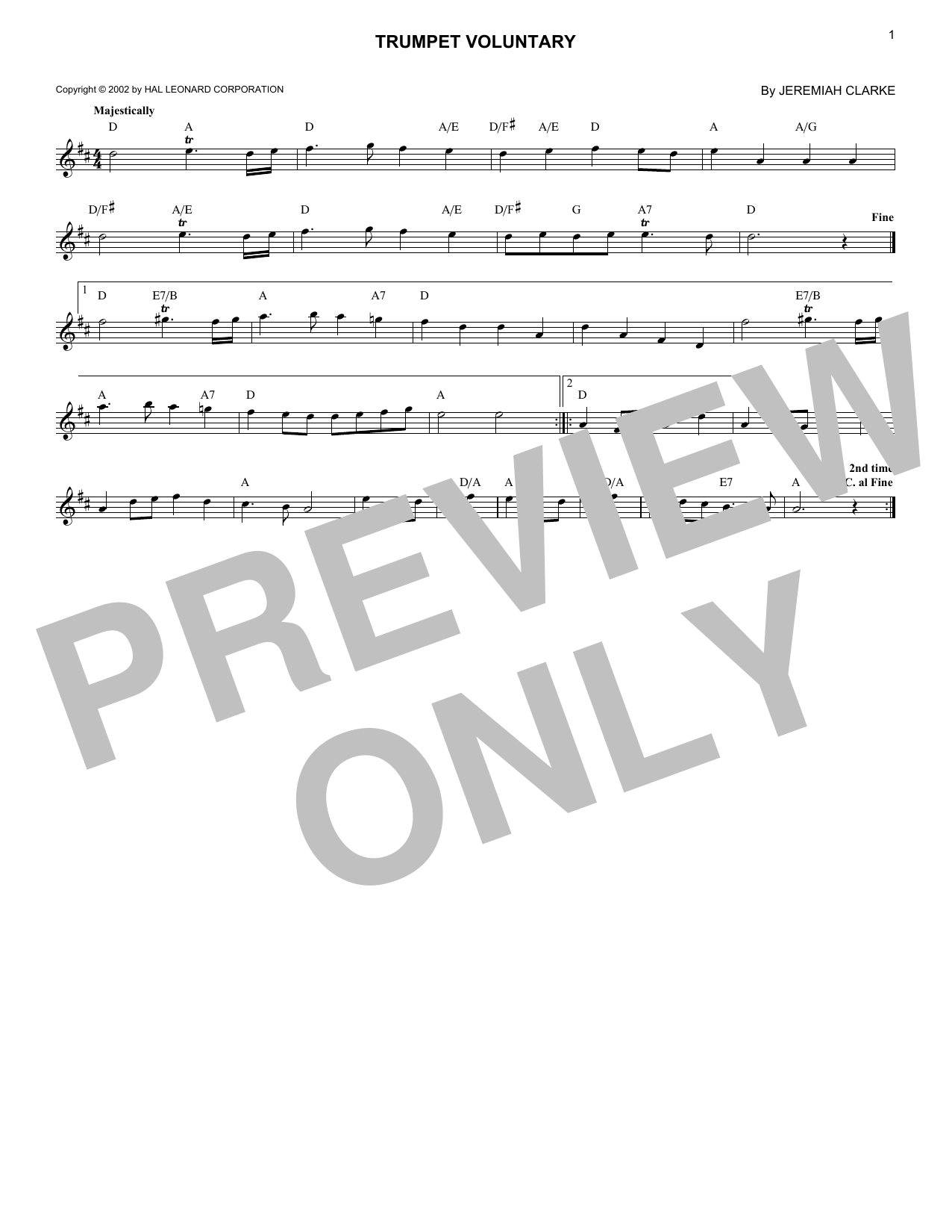 Produktbild zu: Trumpet Voluntary