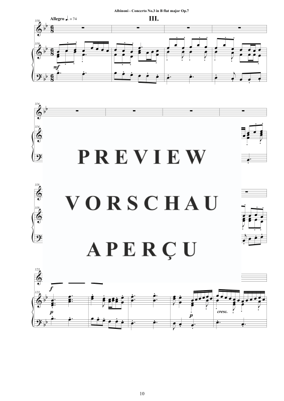 Product gallery: Page 11 of 11 Oboe Concerto No.3 in B-Dur Op.7, , Oboe and Piano/Harpsichord