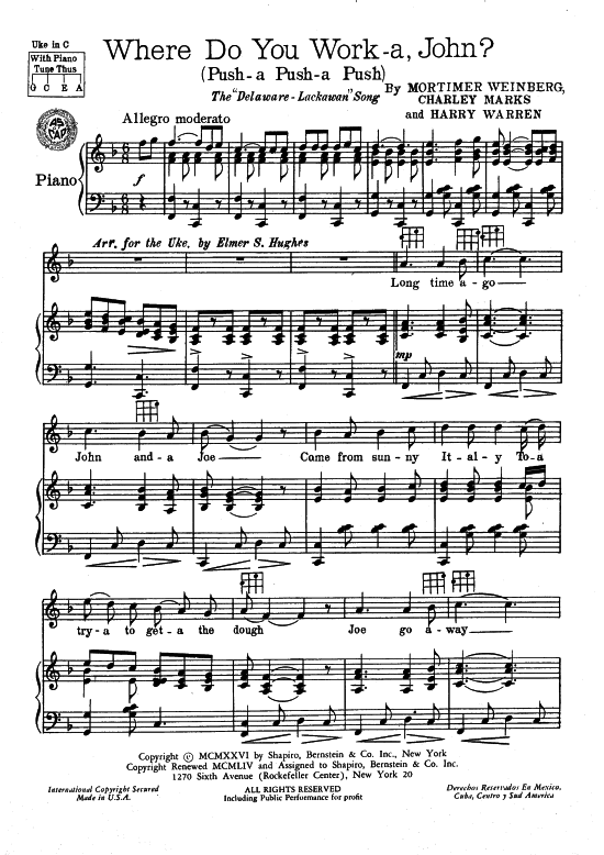 Produktbild zu: Where Do You Work-a John? Popular Standard