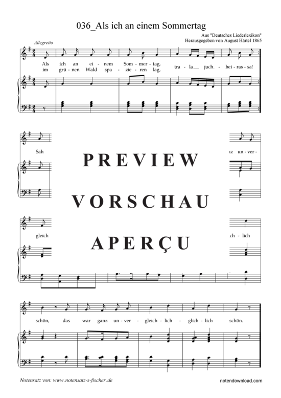 Product gallery: Page 2 of 3 Als ich an einem Sommertag , , Piano and Voice