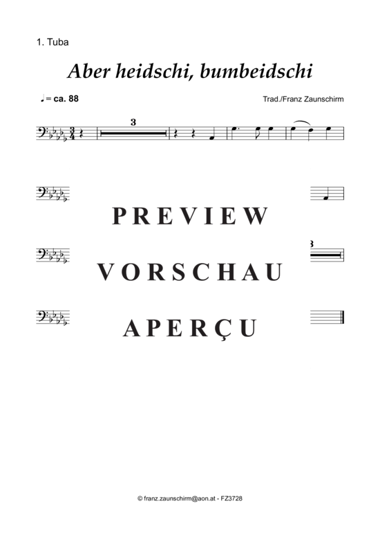 Product gallery: Page 4 of 7 Aber heidschi bum beidschi , , (Tuba Quartet)