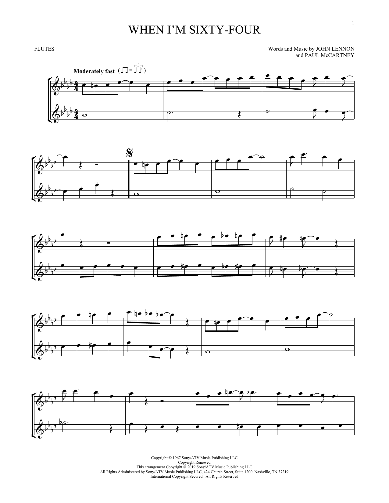 Product gallery: Page 1 of 1 When I'm Sixty-Four, The Beatles