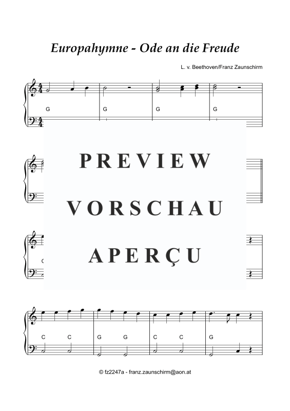 Produktbild zu: Europhymne - Ode an die FreudeLudwig van Beethoven