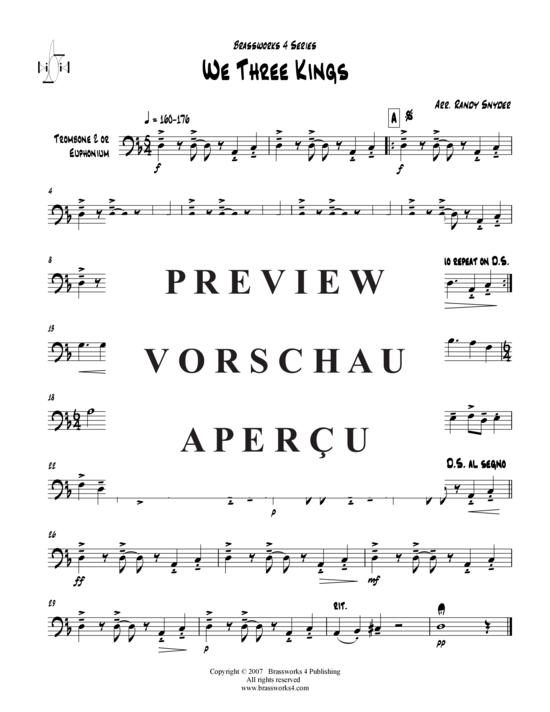 Produktgalerie: Seite 8 von 9 We Three Kings, , (2xTrompete in B, Horn in F, Posaune)