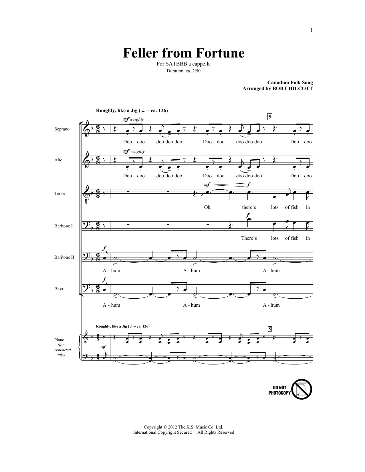 Produktgalerie: Seite 1 von 1 Feller From Fortune, Bob Chilcott, Chor