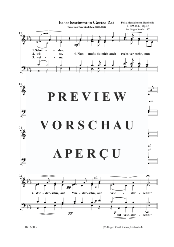 Product gallery: Page 5 of 5 Es ist bestimmt in Gottes Rat op.47 , , (mixed choir)