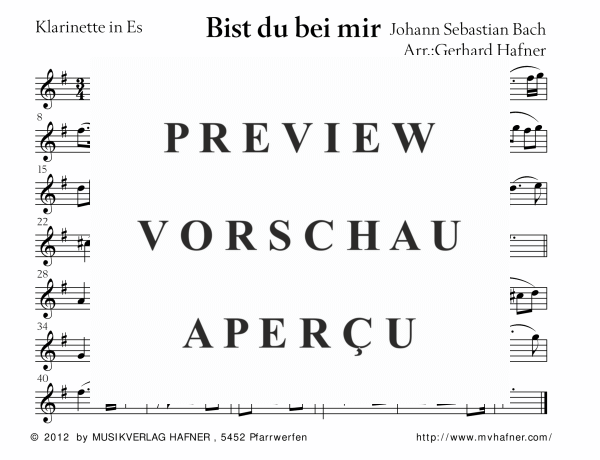 Product gallery: Page 10 of 11 Bist du bei mir, , (large wind orchestra)