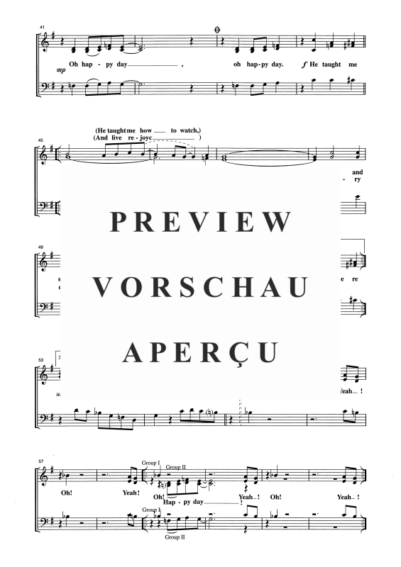 Produktgalerie: Seite 5 von 11 Oh Happy Day, , Gemischter Chor SAB, Solo und Klavier