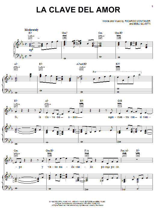 Produktgalerie: Seite 1 von 1 La Clave Del Amor, Ricardo Montaner, Gesang, Gitarre, Klavier
