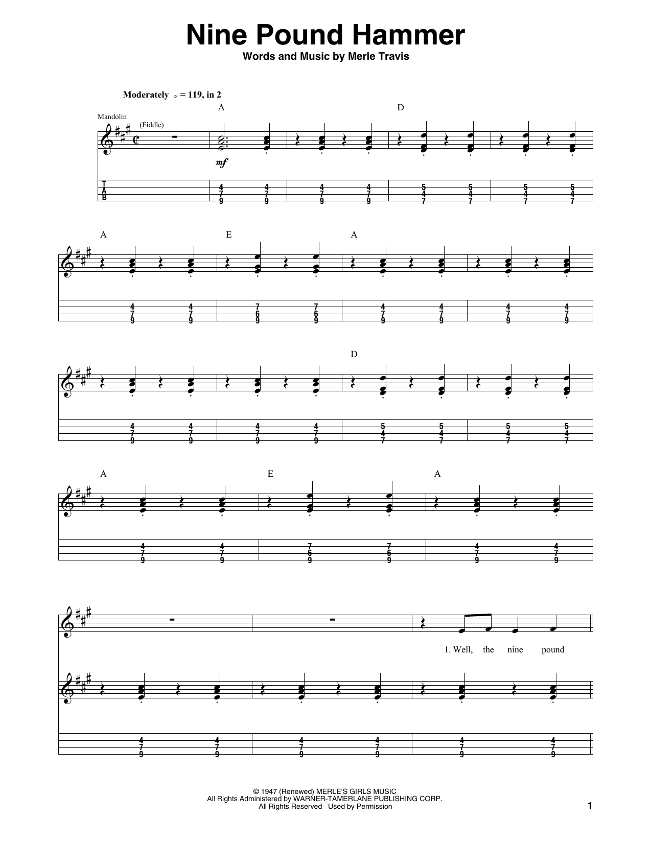 Produktgalerie: Seite 1 von 1 Nine Pound Hammer, Merle Travis