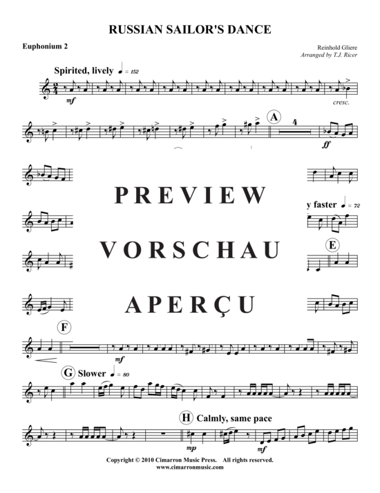 Product gallery: Page 12 of 17 Russian Sailor's Dance , , (Tuba Quartet: 2x Baritone, 2xTuba)