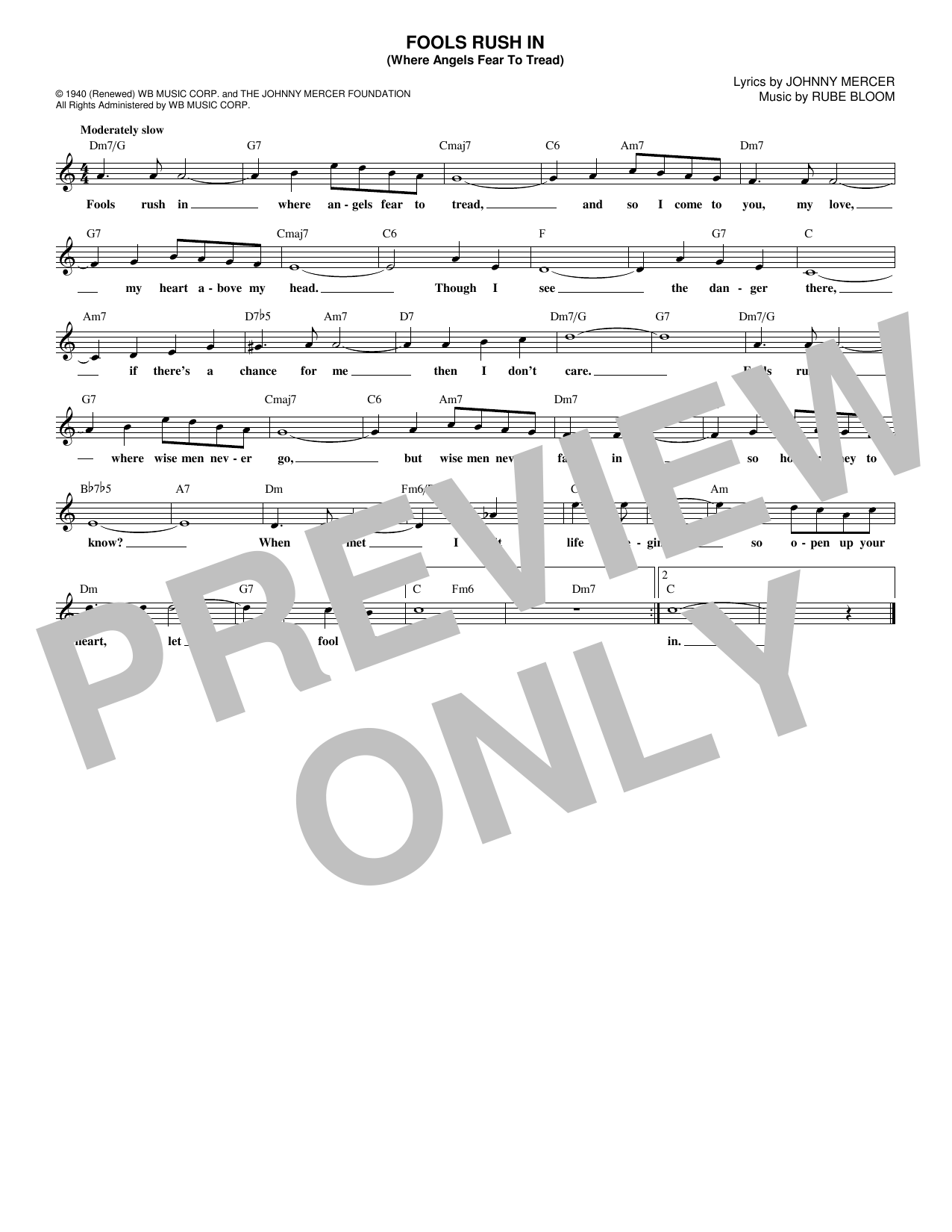 Produktbild zu: Fools Rush In (Where Angels Fear To Tread)