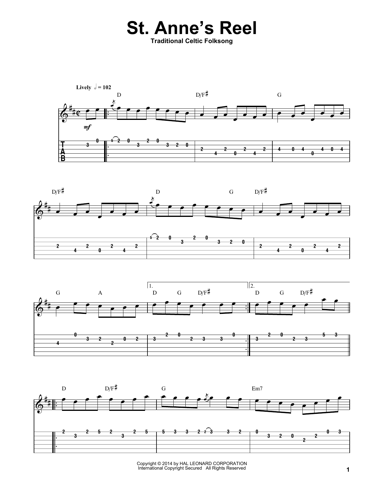 Product gallery: Page 1 of 1 St. Anne's Reel, Irish Folksong