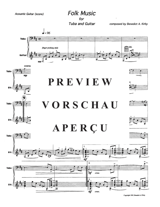Produktgalerie: Seite 4 von 8 Folk Music , , (Duett für Tuba + Gitarre)