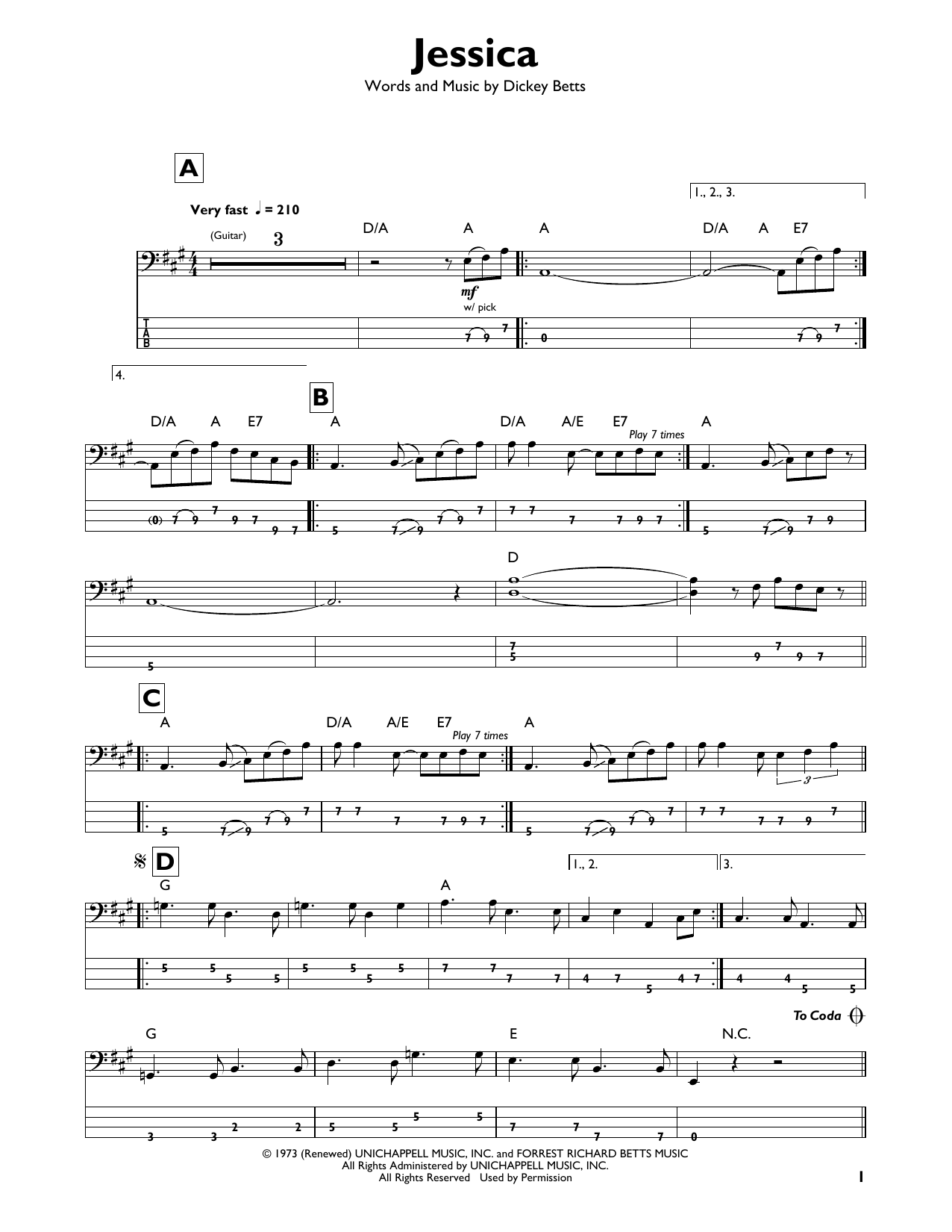 Produktgalerie: Seite 1 von 1 Jessica, The Allman Brothers Band, E-Bass, Gitarre