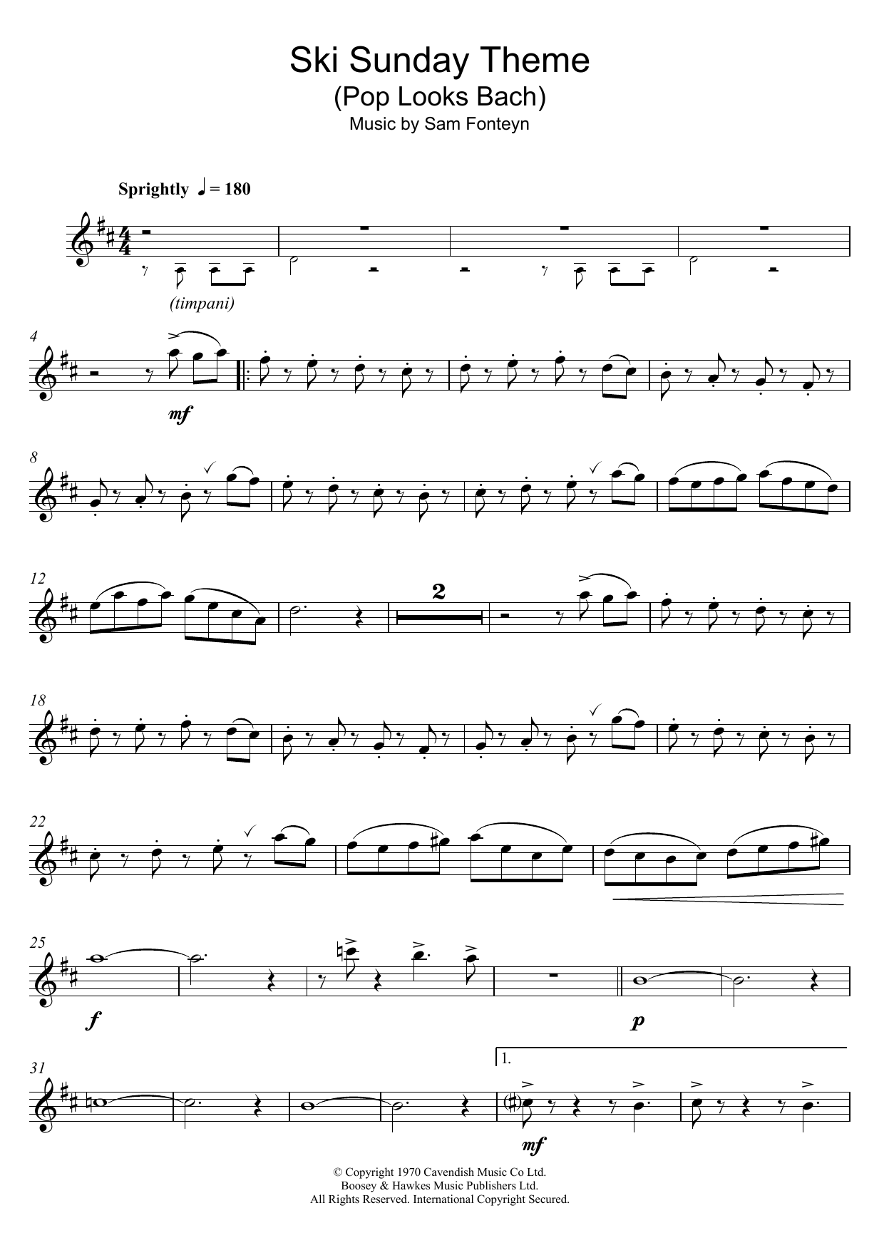 Product gallery: Page 1 of 1 Ski Sunday Theme (Pop Looks Bach), Sam Fonteyn