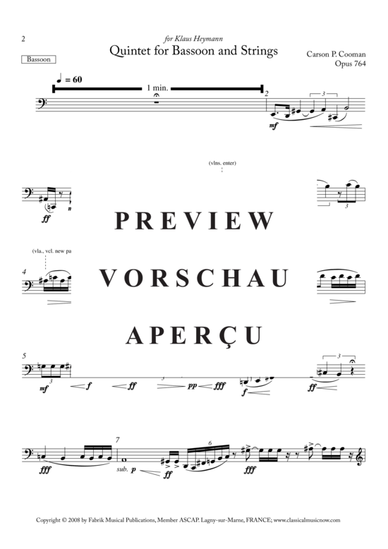 Product gallery: Page 21 of 21 Quintett für Fagott und Streicher, , 