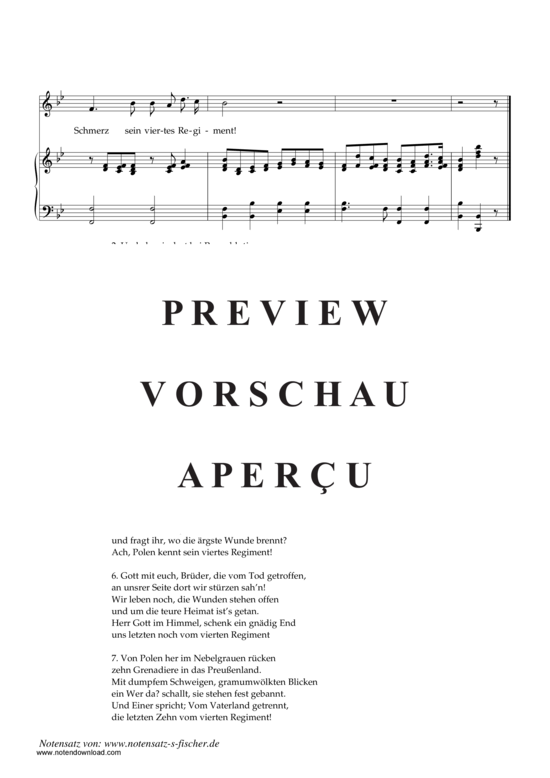 Product gallery: Page 3 of 3 Die letzten Zehn vom vierten Regiment , , Piano and Voice