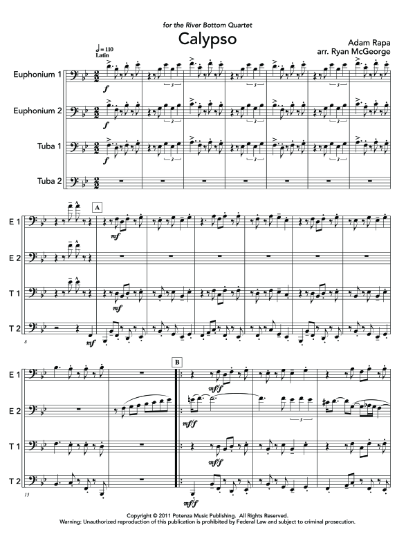 Product gallery: Page 1 of 11 Calypso, , (Tuba Quartett EETT)