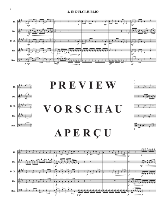 Produktgalerie: Seite 3 von 21 Concerto en Sol – 3 Sätze , , (Holzbläser-Quintett)