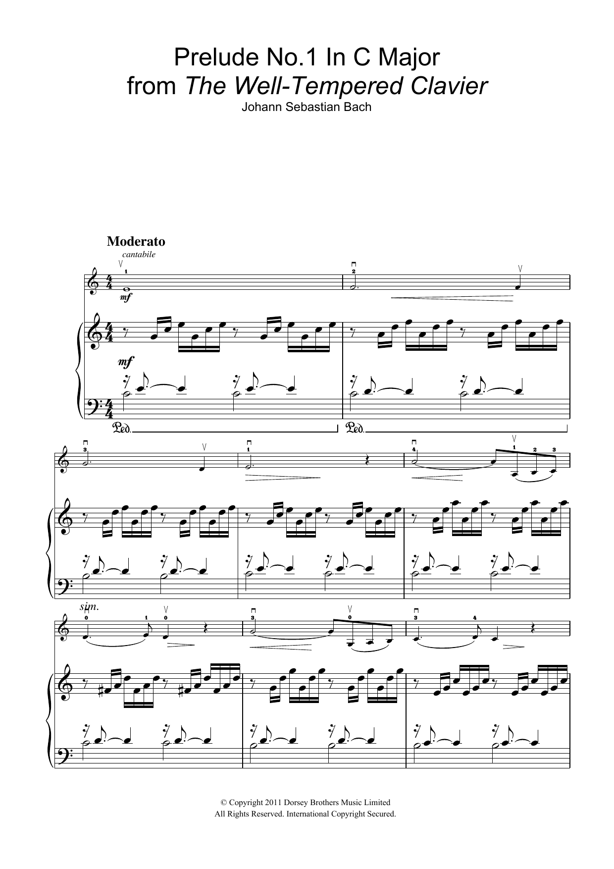 Produktgalerie: Seite 1 von 1 Prelude No.1 in C Major (from The Well-Tempered Clavier, Bk.1), Johann Sebastian Bach, Violine