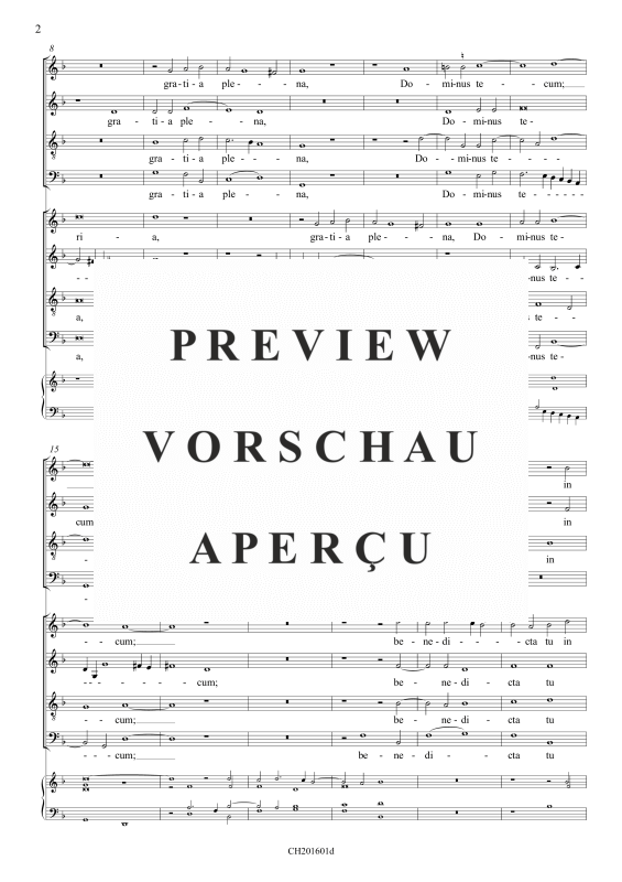 gallery: Ave Maria gratia plena, , Gemischter Chor 8-stimmig und BC