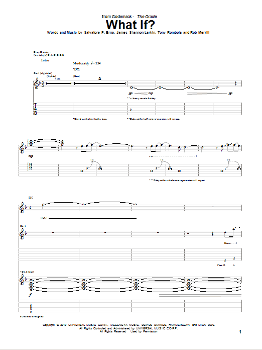 Produktgalerie: Seite 1 von 1 What If?, Godsmack, Gitarre