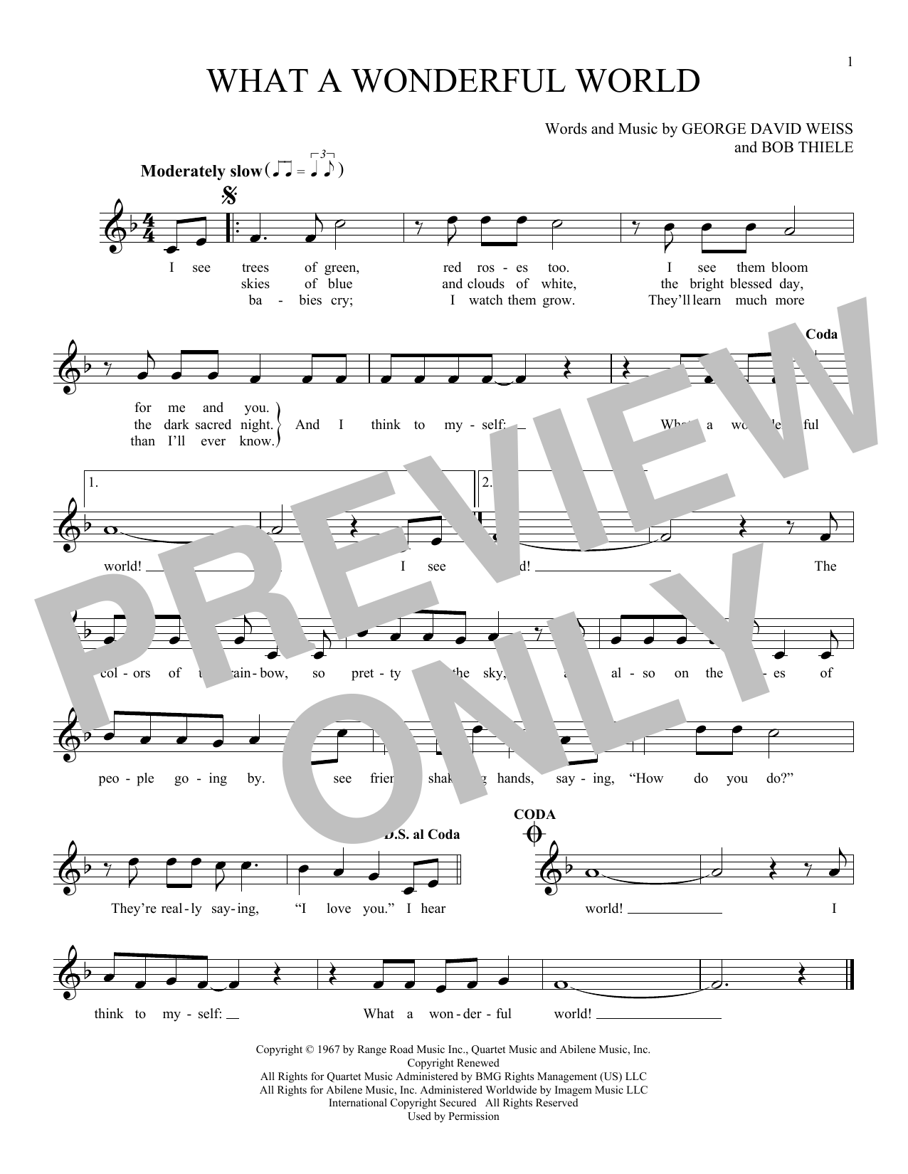 Product gallery: Page 1 of 1 What A Wonderful World, Louis Armstrong
