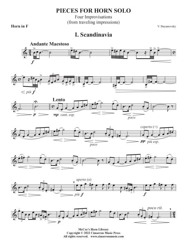 Produktbild zu: Pieces - Four ImprovisationsV. Buyanovsky