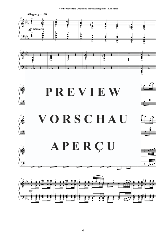 Produktgalerie: Seite 5 von 11 Ouvertüre (Preludio e Introduzione) aus I Lombardi - Piano Version, , Klavier Solo
