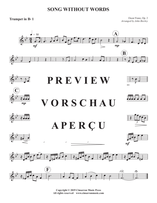 Produktgalerie: Seite 6 von 10 Lied ohne Worte , , (Blechbläser Quintett)