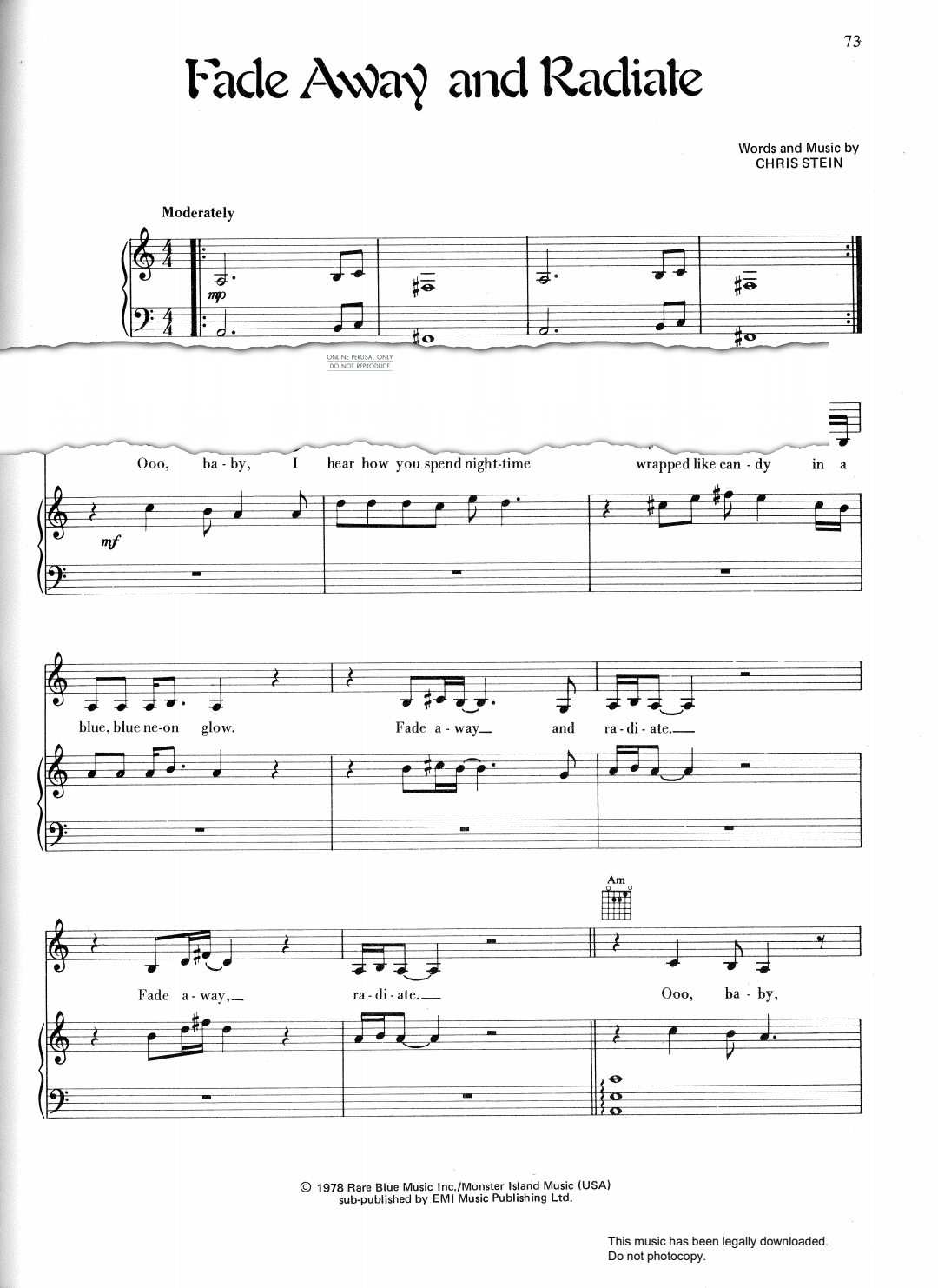 gallery: Fade Away (And Radiate), Blondie