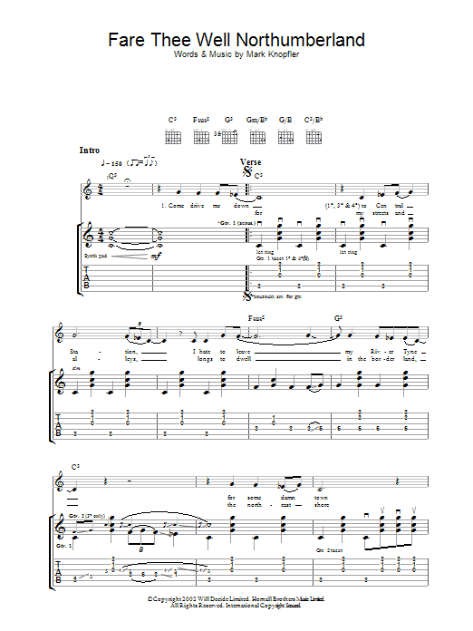 Produktgalerie: Seite 1 von 1 Fare Thee Well Northumberland, Mark Knopfler, Gitarre