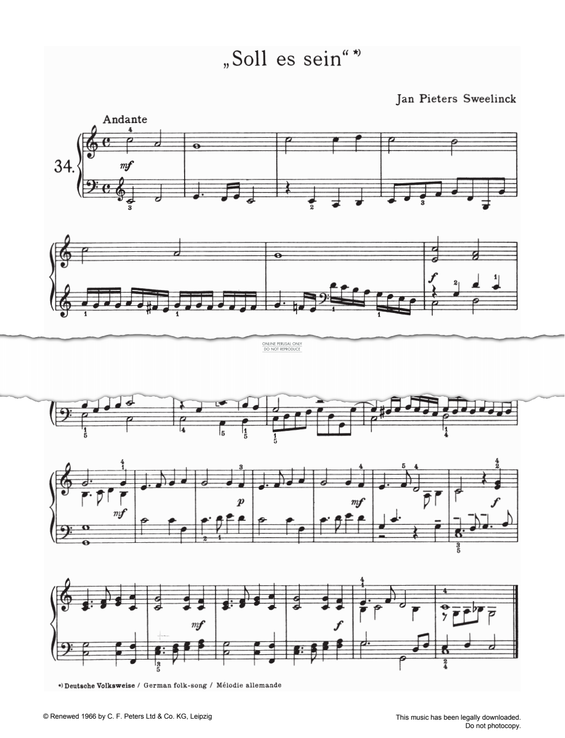 Produktgalerie: Seite 1 von 1 ,,Soll es sein", Jan Pieterszoon Sweelinck, Klavier