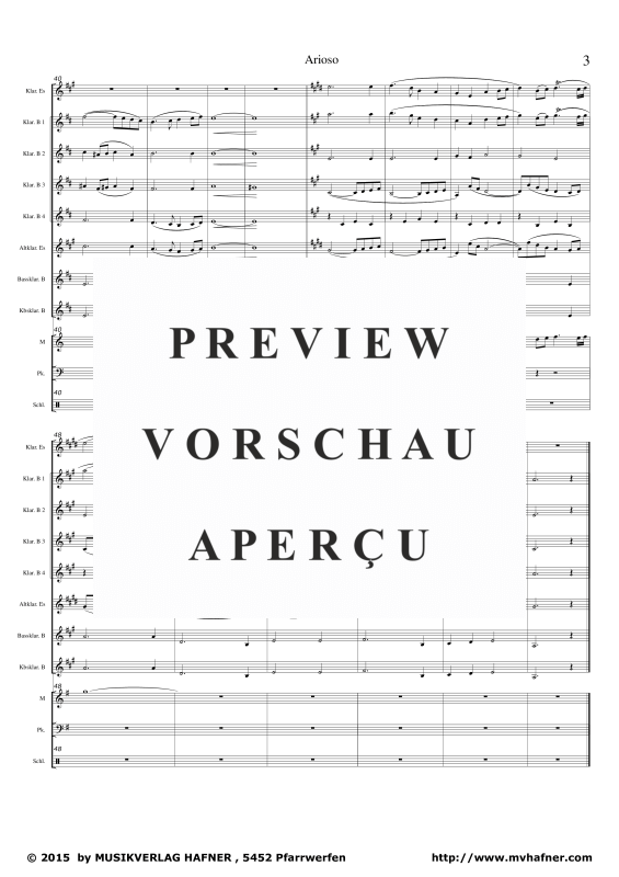 Product gallery: Page 7 of 11 Arioso - Kantate BWV 156, , (clarinet choir)