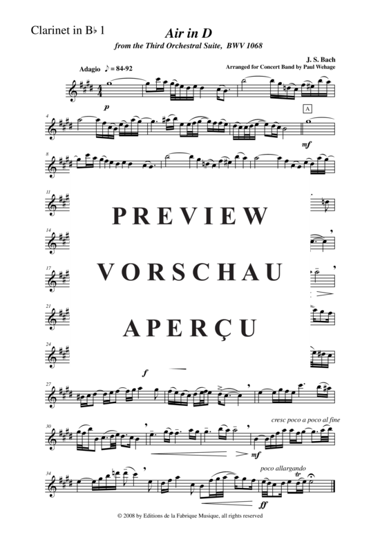 Product gallery: Page 16 of 21 Air from the Third Orchestral Suite, BWV 1068 , , (Concert Band)