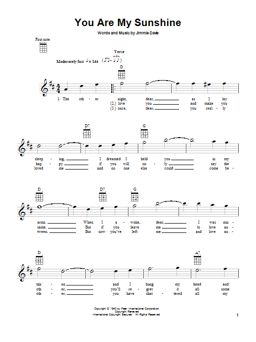 Product gallery: Page 1 of 1 You Are My Sunshine, Jimmie Davis