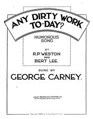 cover: Any Dirty Work To-Day ?, George Carney, Gesang, Klavier