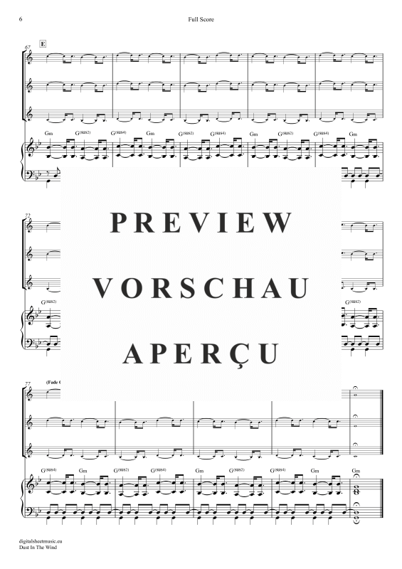 Product gallery: Page 7 of 11 Dust In The Wind, Kansas, (clarinet trio + piano)