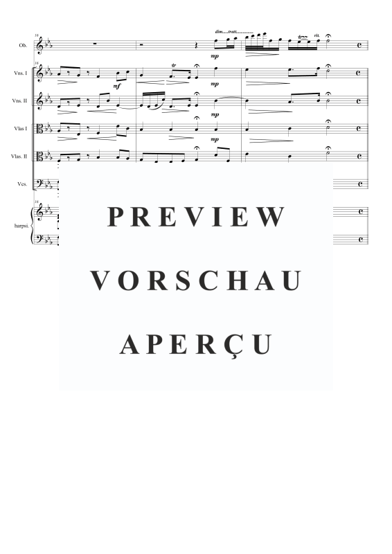 Produktgalerie: Seite 4 von 11 Oboen Konzert in Es-Dur, , Oboe Solo, Streicherensemble und Cembalo BC