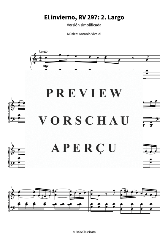 Produktgalerie: Seite 5 von 6 El invierno - Versión simplificada, , Klavier Solo