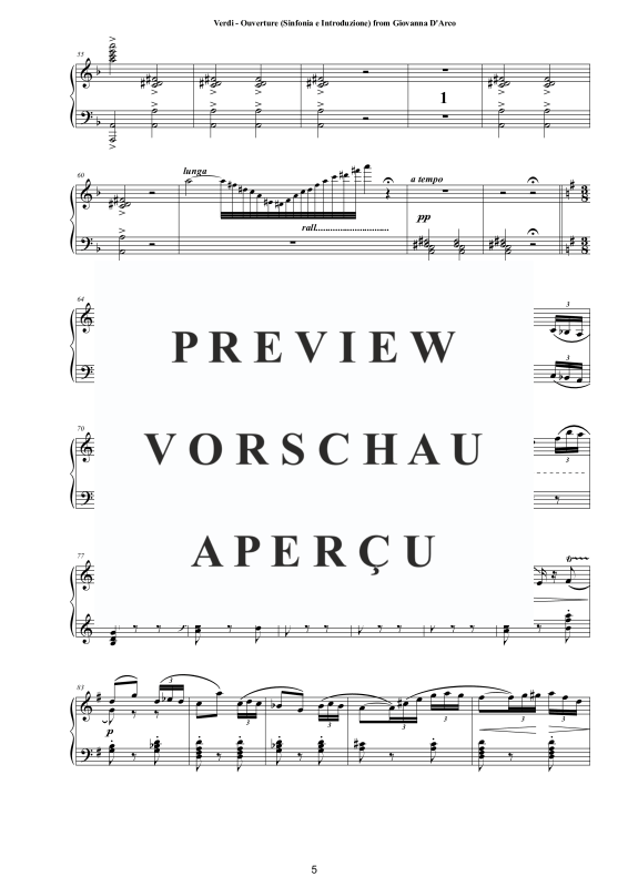Produktgalerie: Seite 6 von 11 Ouvertüre (Sinfonia e Introduzione) aus Giovanna d'Arco - Klavier Version, , Klavier Solo