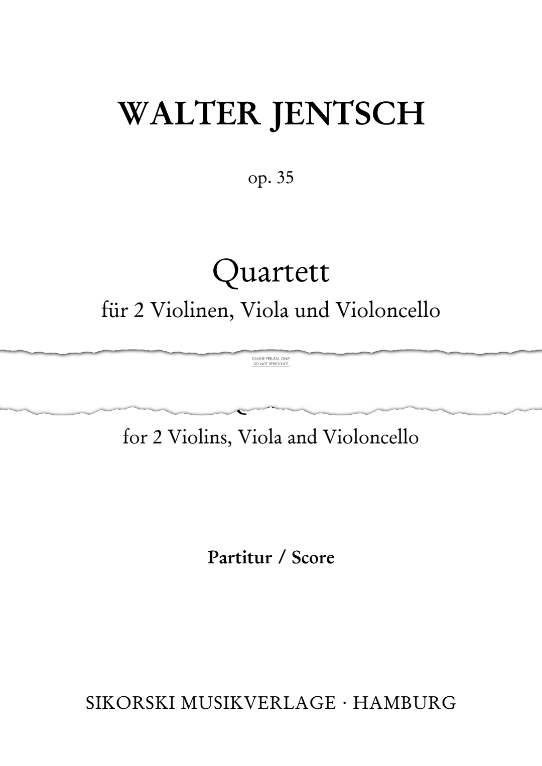 Product picture to: String Quartet