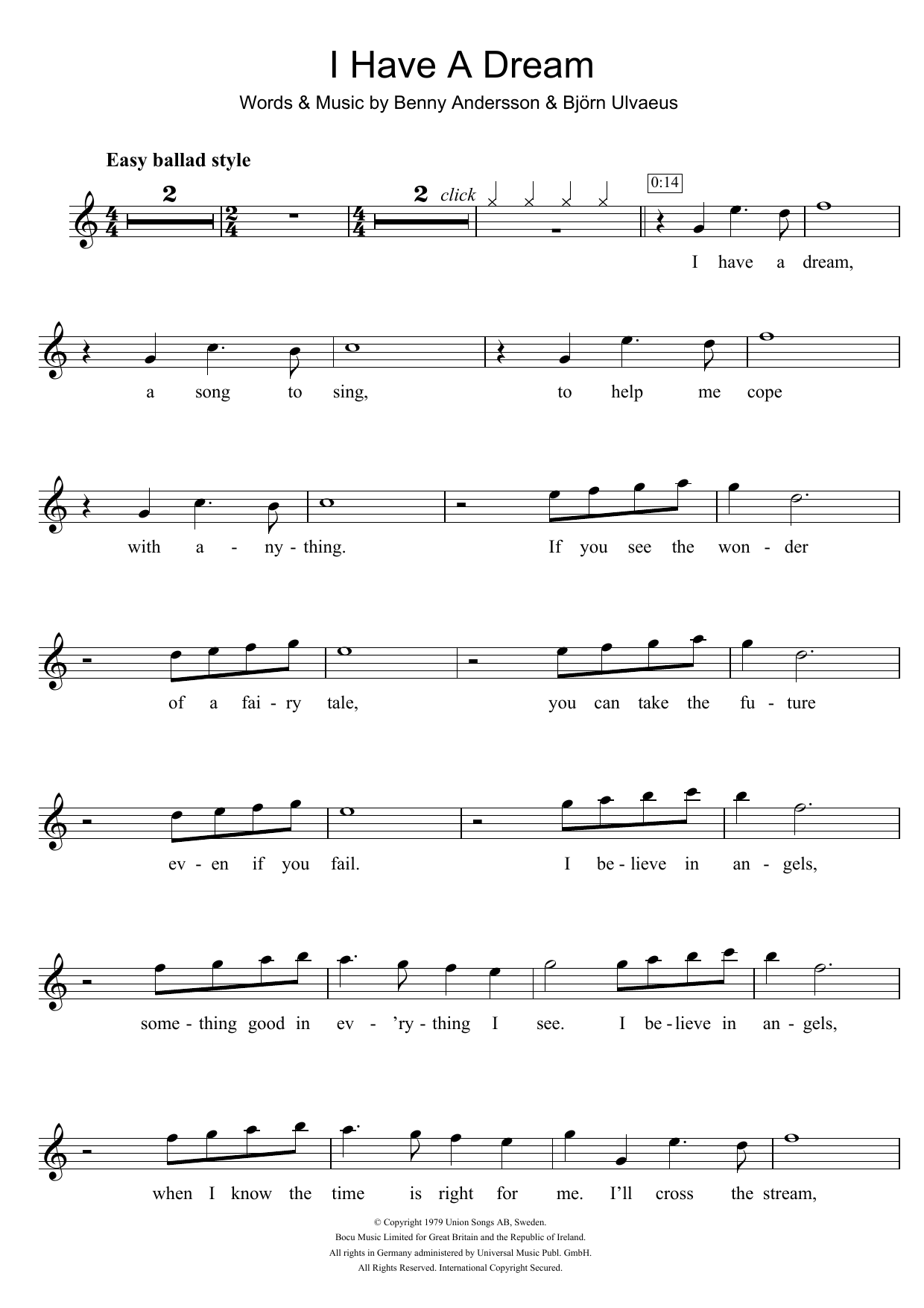 Product picture to:  I Have A Dream - ABBA