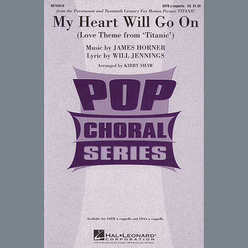 Product picture to: My Heart Will Go On (Love Theme From Titanic) (arr. Kirby Shaw)