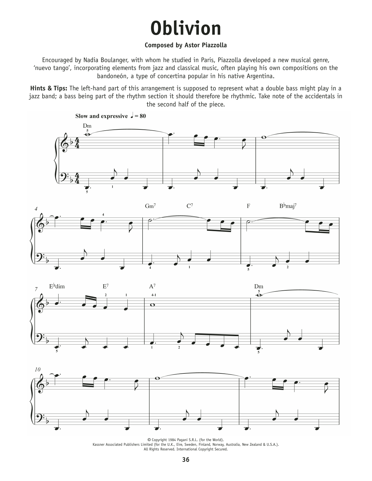 Product gallery: Page 1 of 1 Oblivion, Astor Piazzolla