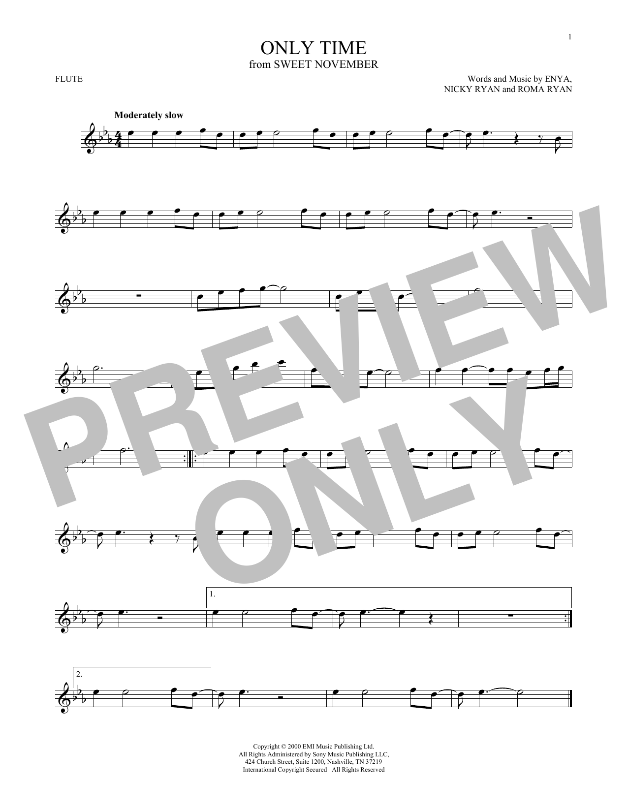 Product gallery: Page 1 of 1 Only Time, Enya