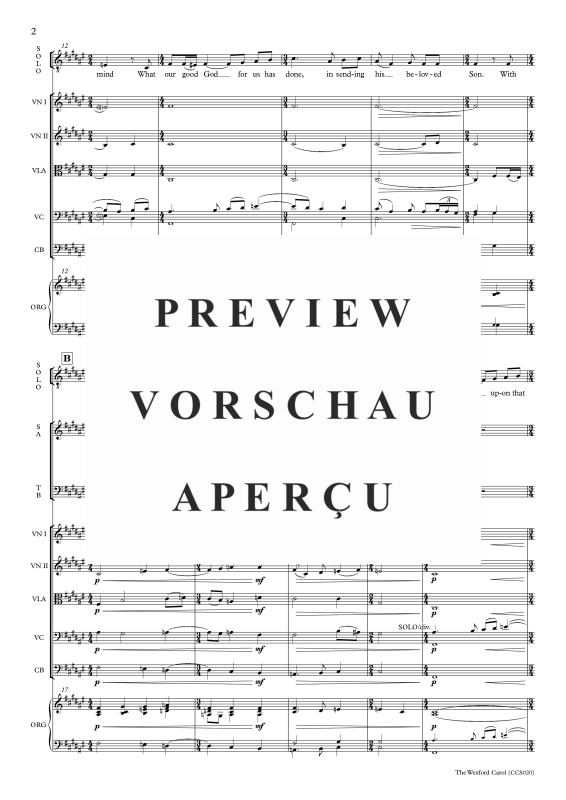 Produktgalerie: Seite 5 von 11 The Wexford Carol, , Sopran Solo, Gemischter Chor, Streicher und Orgel