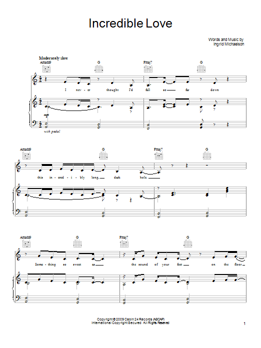 Produktgalerie: Seite 1 von 1 Incredible Love, Ingrid Michaelson, Gesang, Gitarre, Klavier