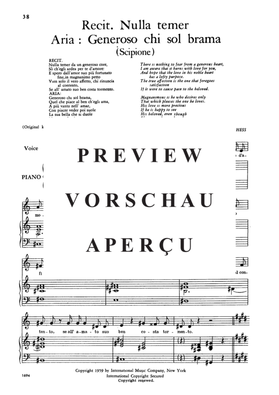 Product gallery: Page 2 of 5 Generoso chi sol brama, , Alto Solo and Piano